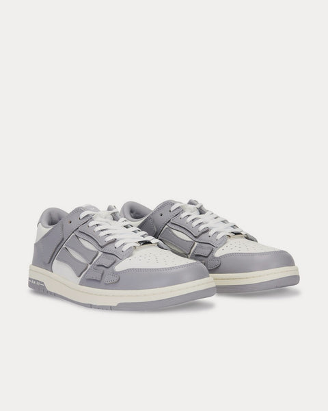 Skel-Top Grey / White Low Top Sneakers