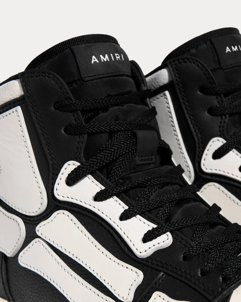 AMIRI Skel-Top Hi Black / White High Top Sneakers - 6