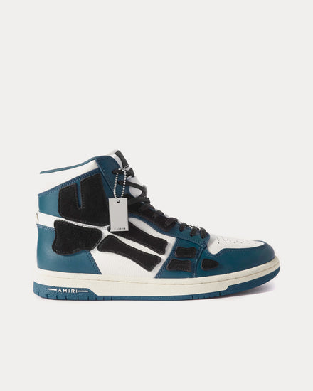 AMIRI Skel-Top Hi Navy / White High Top Sneakers - 1