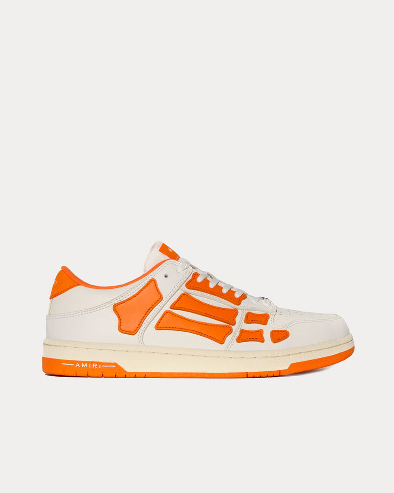 AMIRI Skel Top White / Orange Low Top Sneakers - 1