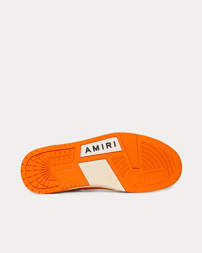 AMIRI Skel Top White / Orange Low Top Sneakers - 4