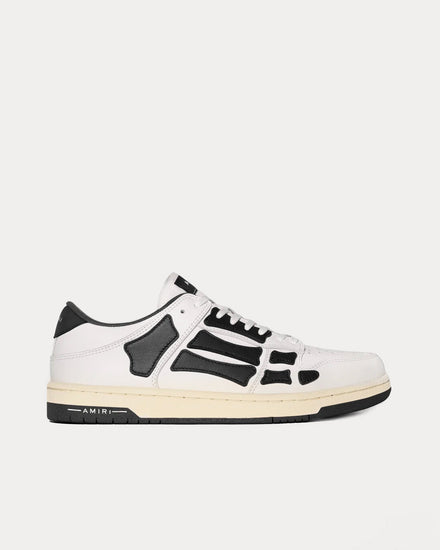 【個性を放つAMIRI ホワイト＆ブラック Skel-Top Low スニーカー AMIRI Skel Top Low Black White Men's - PXMFS002-004
