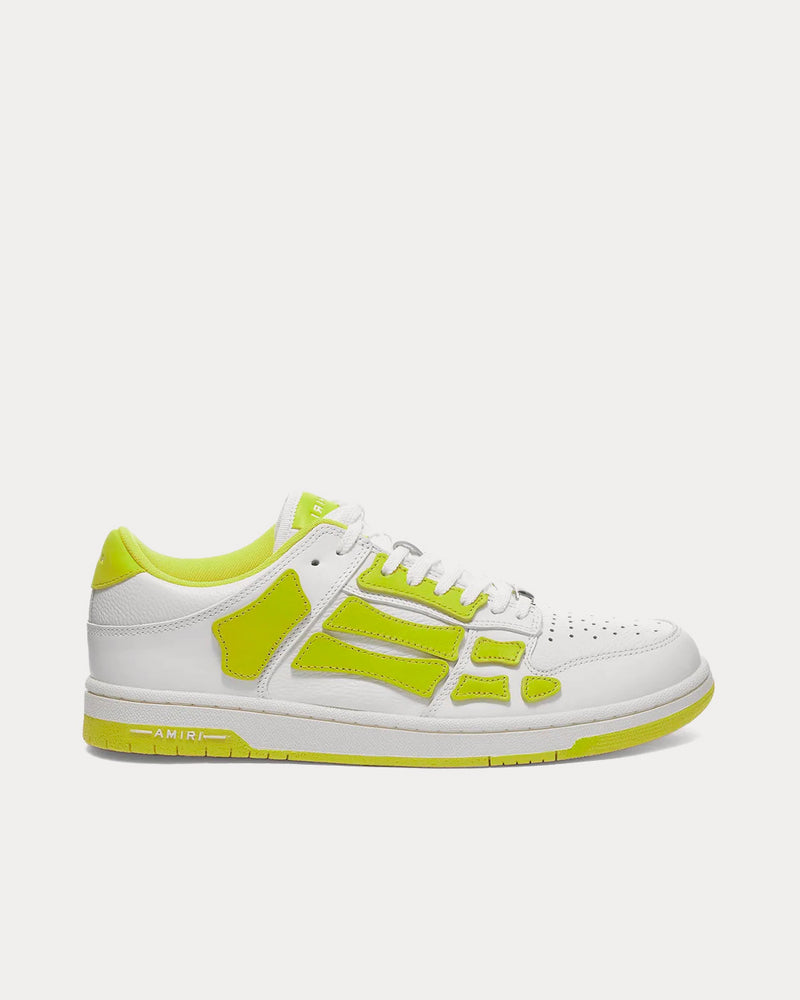 AMIRI Skel Top White / Lime Low Top Sneakers - 1