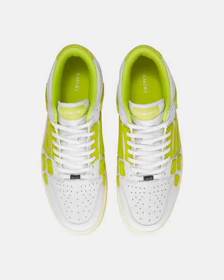AMIRI Skel Top White / Lime Low Top Sneakers - 2