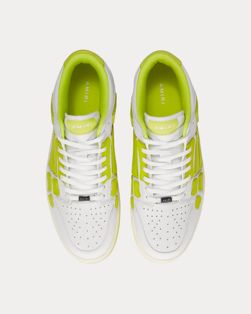 AMIRI Skel Top White / Lime Low Top Sneakers - 2