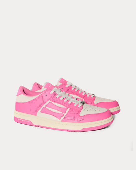 AMIRI Skel Top White / Pink Low Top Sneakers - 2
