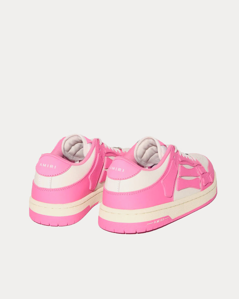 AMIRI Skel Top White / Pink Low Top Sneakers - 3