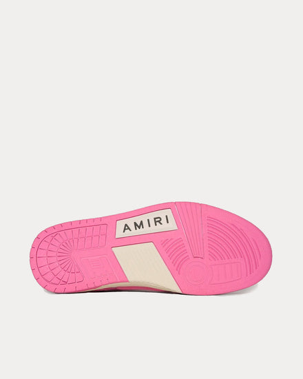 AMIRI Skel Top White / Pink Low Top Sneakers - 4