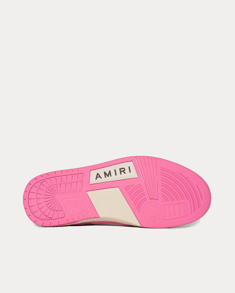 AMIRI Skel Top White / Pink Low Top Sneakers - 4