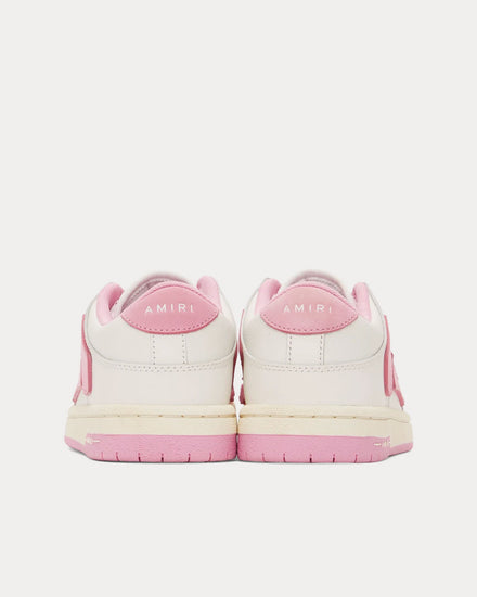 【関税込み】AMIRI ピンク＆ホワイト Skel-Top Low スニーカー AMIRI White & Pink Skel Low-Top Sneakers Amiri