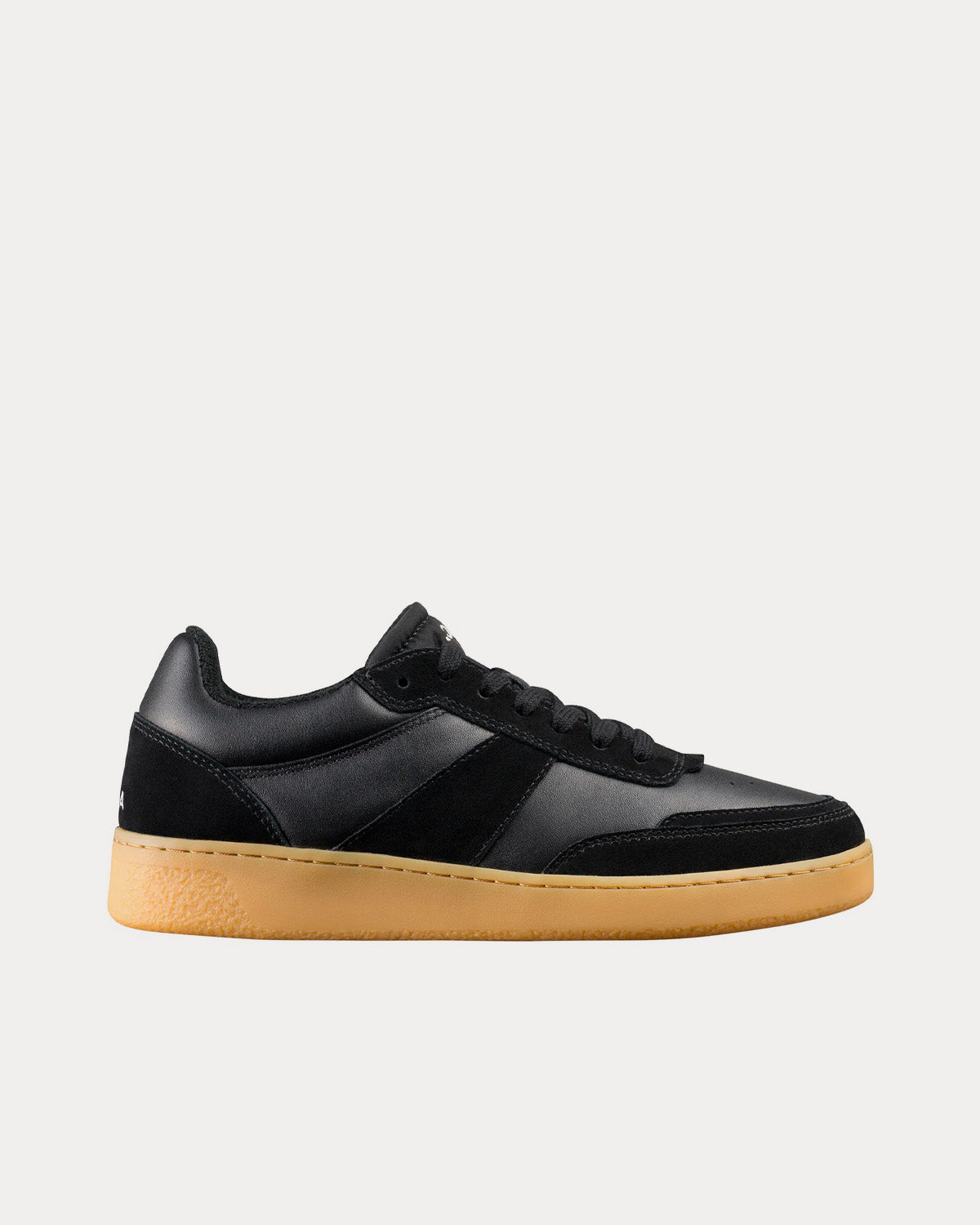 Plain black sneakers store