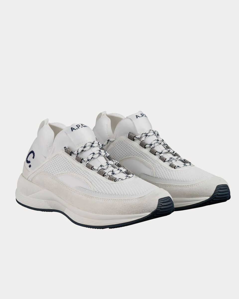 A.P.C. Run Around White Low Top Sneakers
