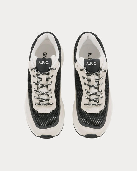 A.P.C. Spencer White & Black Running Trainers - 2