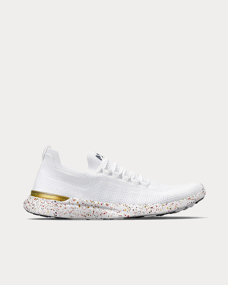 Athletic Propulsion Labs TechLoom Breeze White / Gold / Speckle Running Shoes - 1