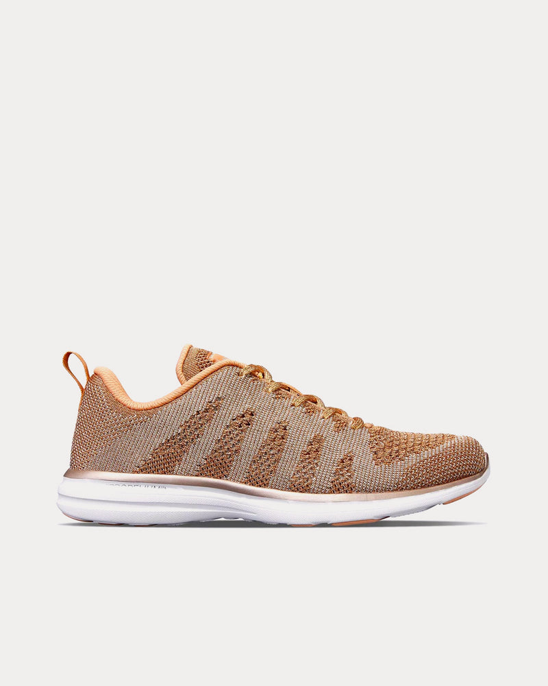 Athletic Propulsion Labs TechLoom Pro Rose Gold / Metallic Silver / White Running Shoes - 1