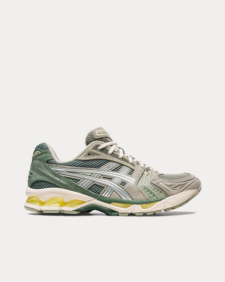 Asics Men's GEL-KAYANO 14 Olive Grey Pure Silver Running Shoes