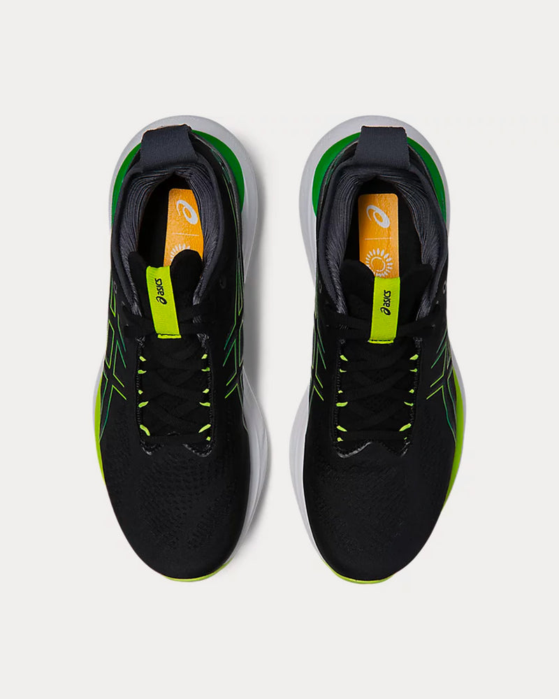 Asics Men's Gel-Nimbus 25 Black / Lime Zest Running Shoes