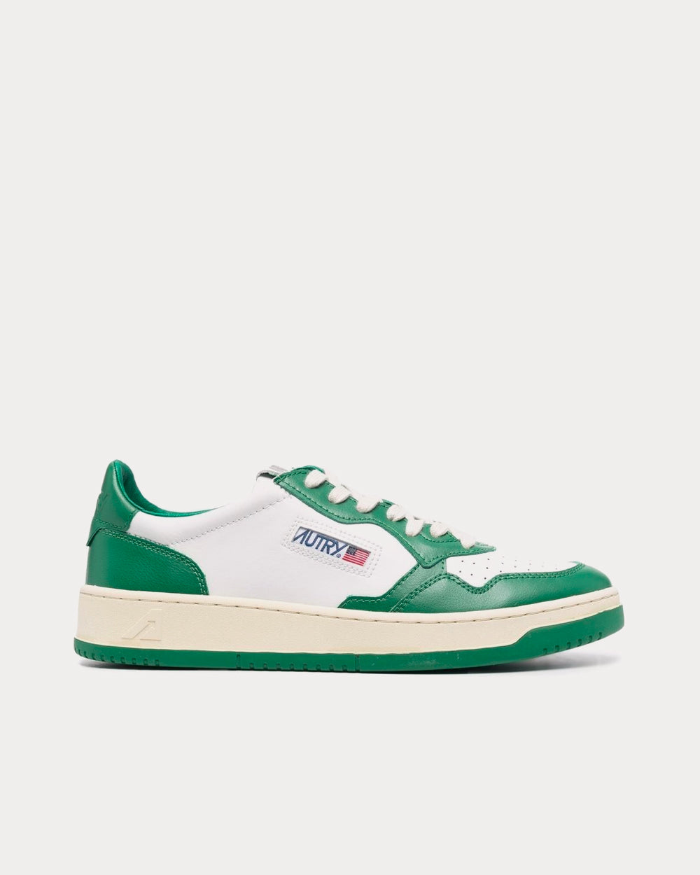 Autry - Two-Tone Forest Green Low Top Sneakers