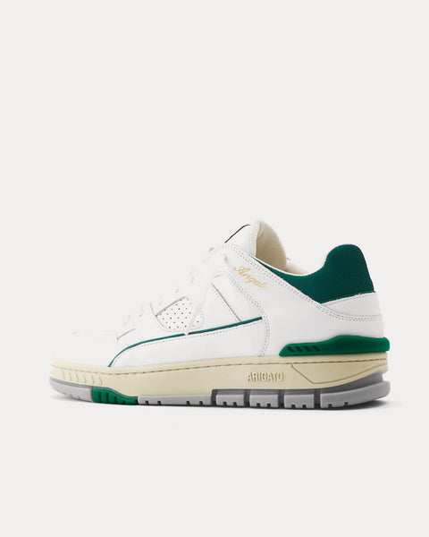 Area Lo White / Kale Green Low Top Sneakers