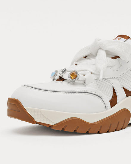 Axel Arigato Catfish Lo White / Camel Low Top Sneakers - 5