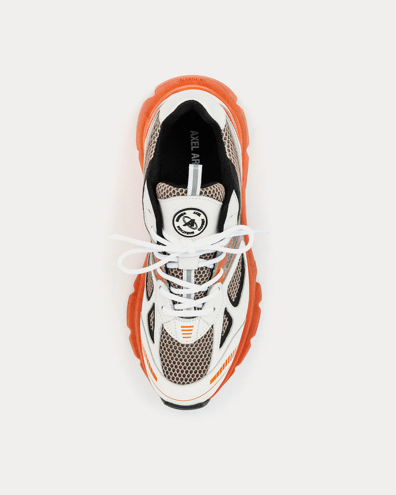 Axel Arigato Men's Marathon Runner White / Orange Low Top Axel Arigato Men's Marathon Runner White / Orange Low Top