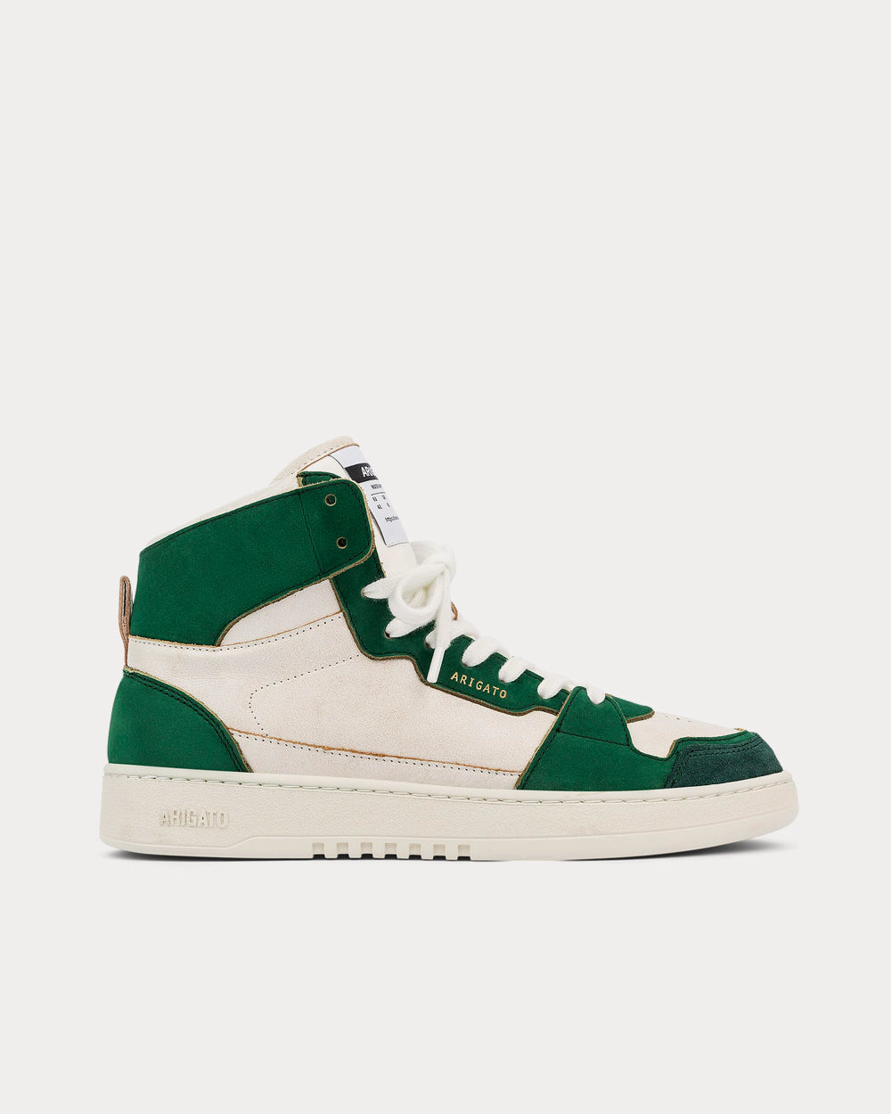 Axel Arigato Men's Dice Hi White / Kale Green High Top Sneakers