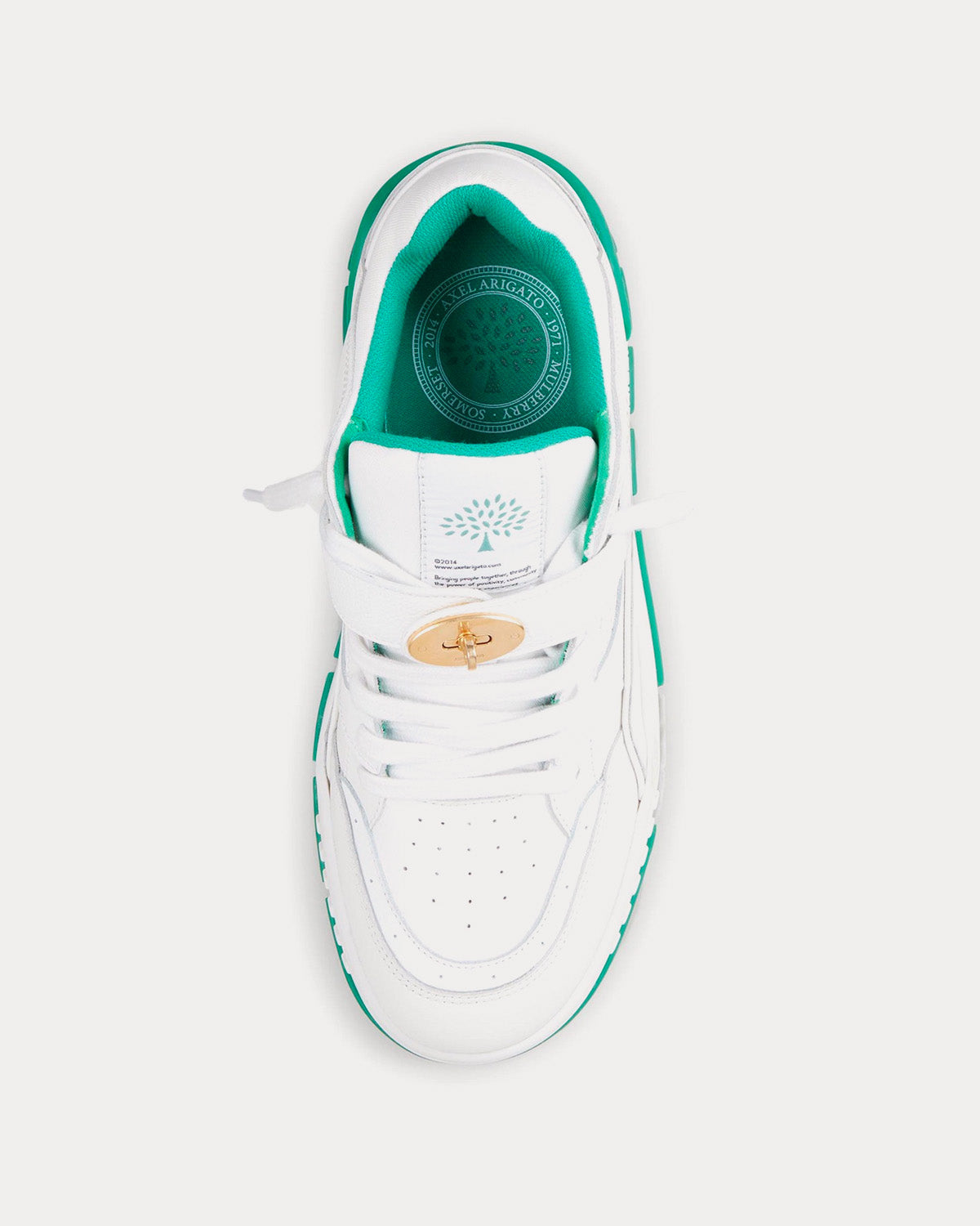 Axel Arigato x Mulberry - Area Lo White / Green Low Top Sneakers