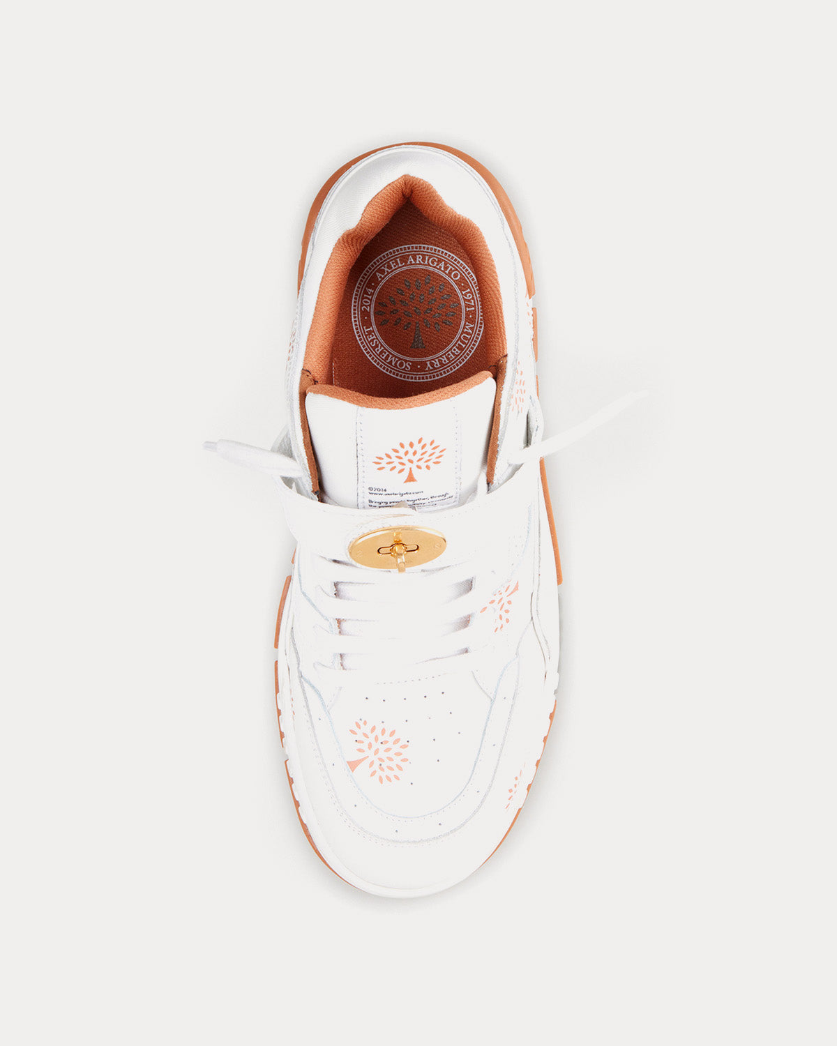 Axel Arigato x Mulberry - Area Lo White / Gum Low Top Sneakers