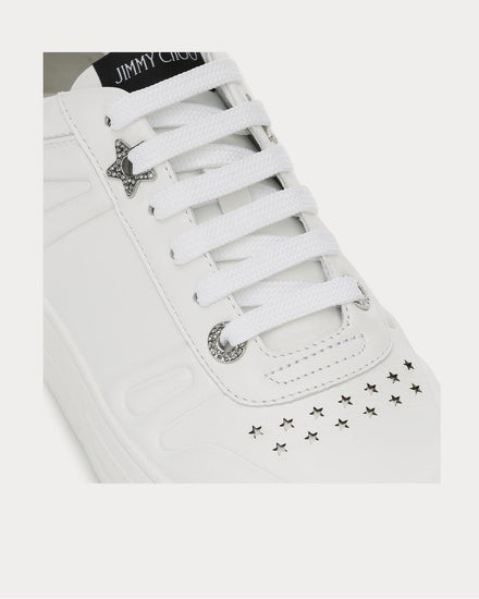 Jimmy Choo Hawaii/F leather X White Low Top Sneakers - 4