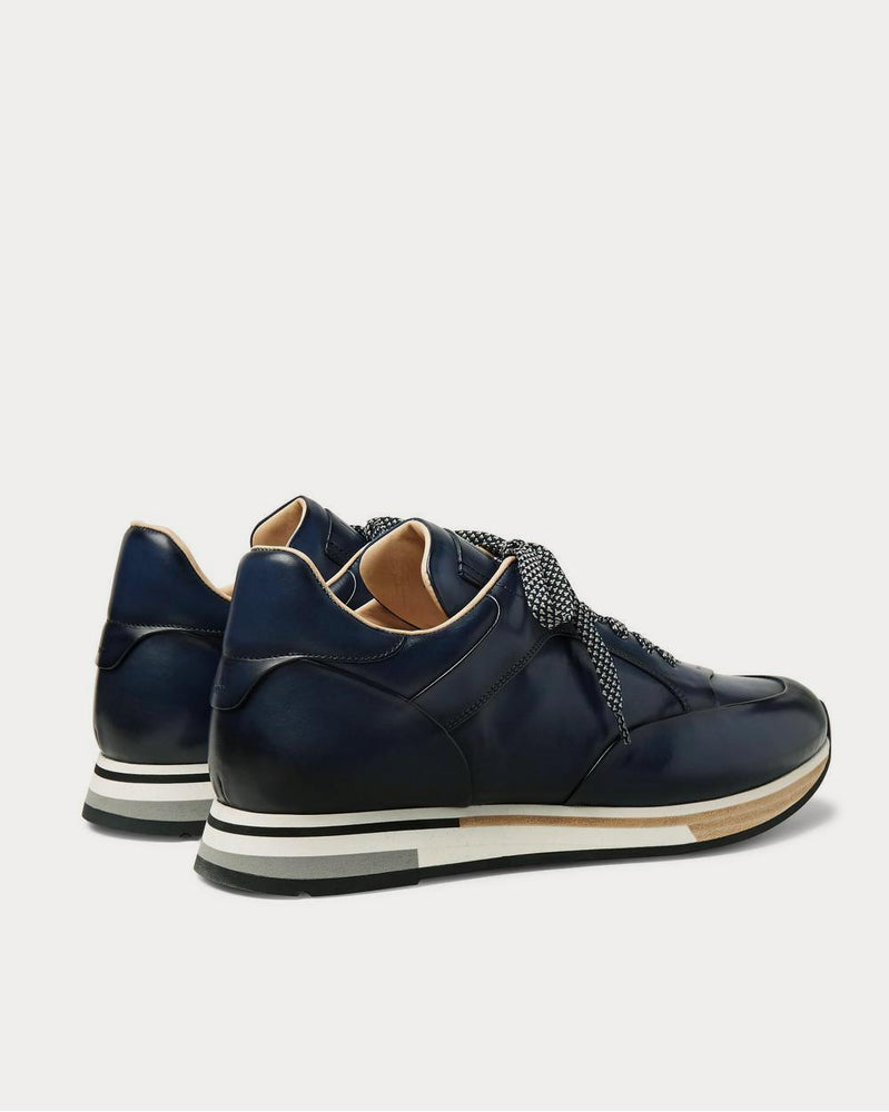 Dunhill Duke Leather  Navy low top sneakers - 4