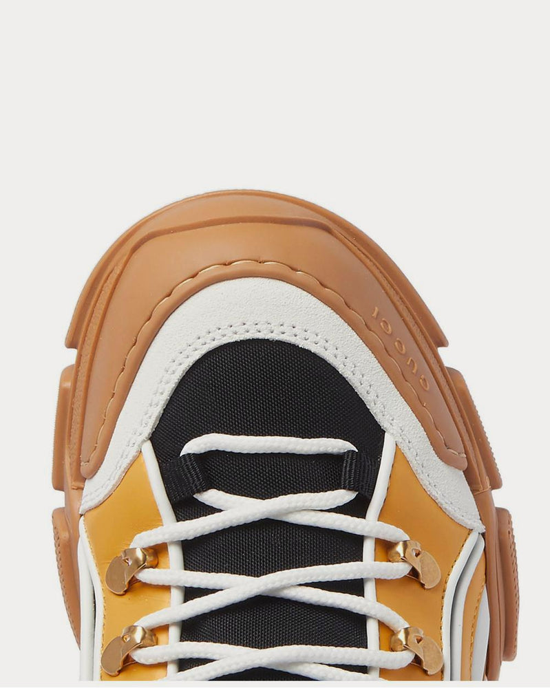 Gucci Flashtrek Rubber, Leather, Mesh and Suede  Yellow low top sneakers - 5