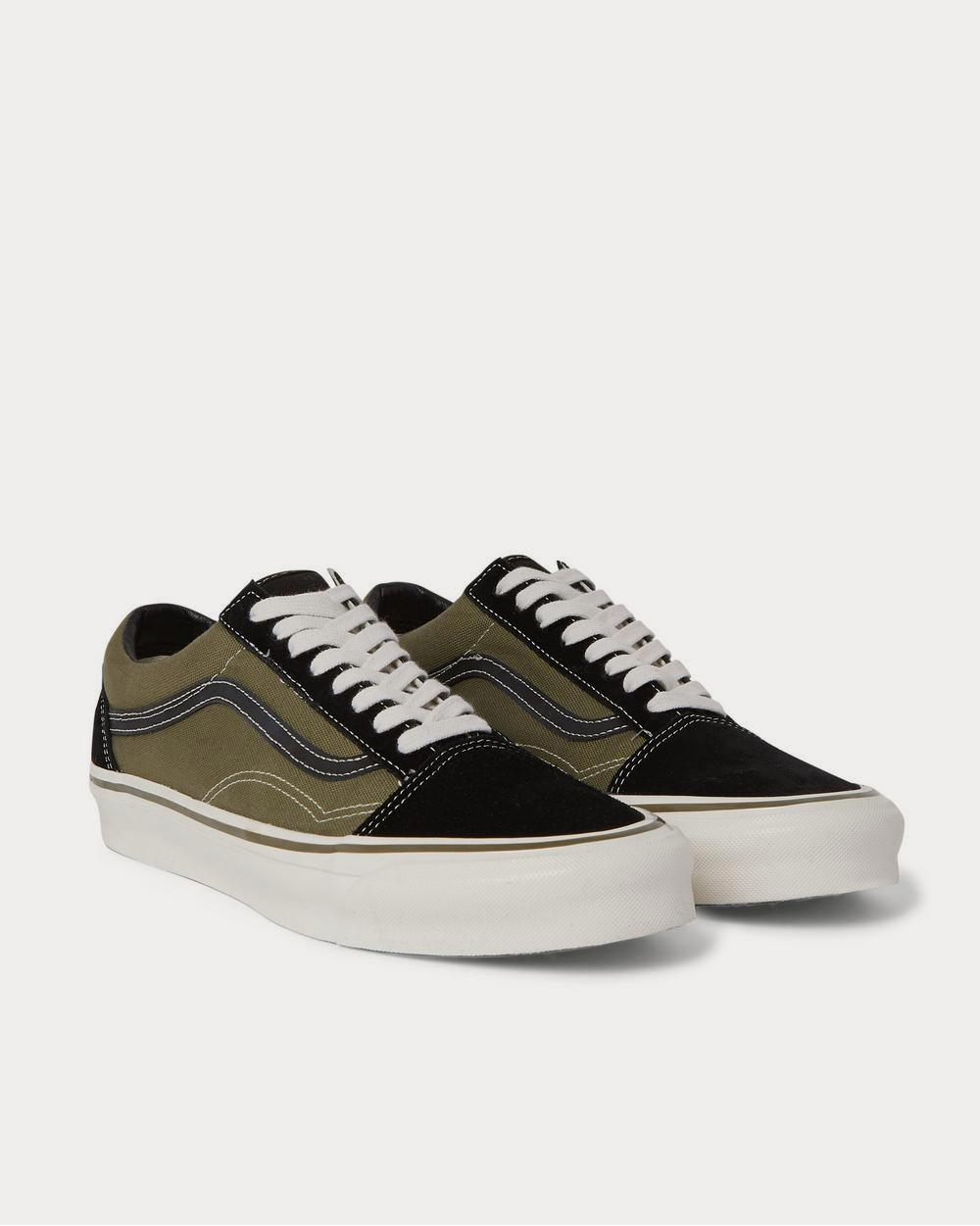 Vans UA OG Old Skool LX Leather Trimmed Canvas and Suede Green low top sneakers Sneak in Peace