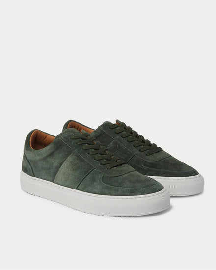 Mr P. Larry Suede  Forest green low top sneakers - 2