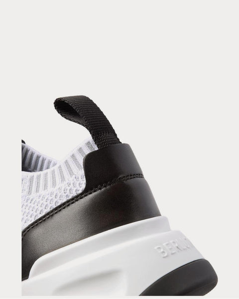 Leather-Trimmed Mesh  White low top sneakers
