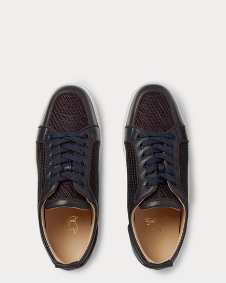 Christian Louboutin Rantulow Orlato Leather and Raffia  Navy low top sneakers - 6