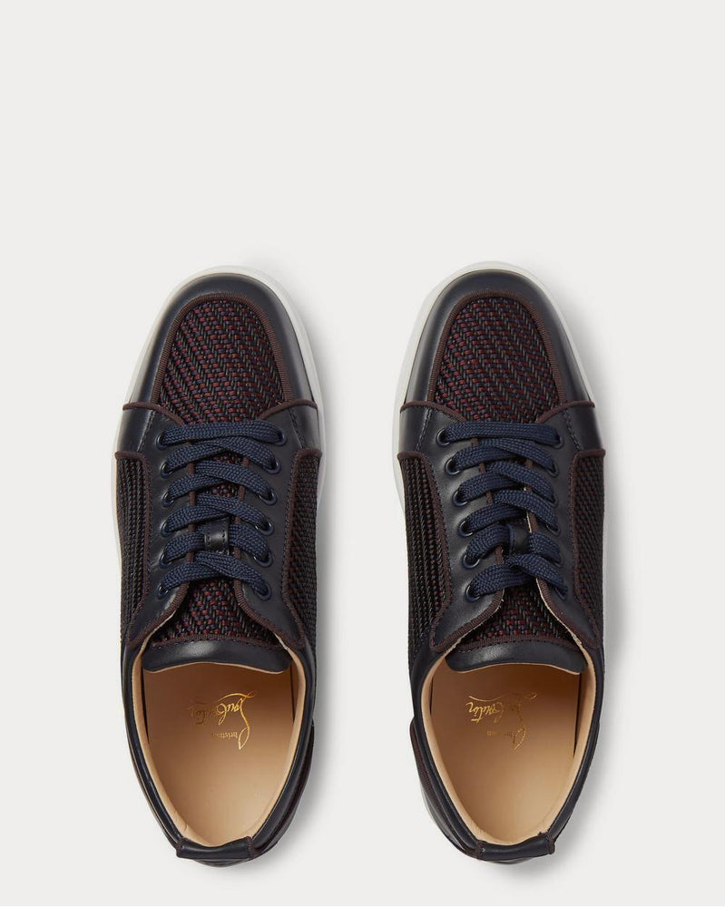 Christian Louboutin Rantulow Orlato Leather and Raffia  Navy low top sneakers - 6