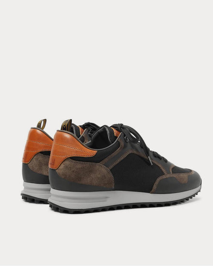 Dunhill Radial Runner Leather and Suede-Trimmed Mesh  Black low top sneakers - 4