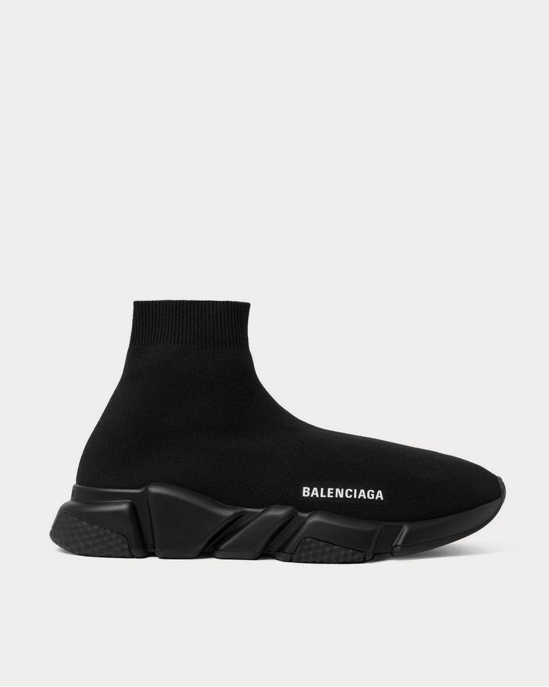 Balenciaga Speed Stretch-Knit Slip-On  Black high top sneakers - 1