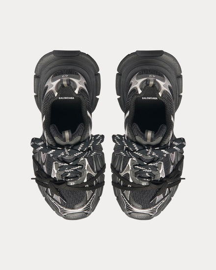 Balenciaga 3XL Mesh & Polyurethane Black Low Top Sneakers - 2
