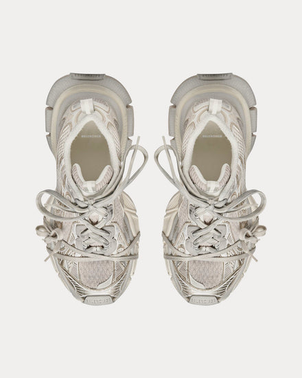 Balenciaga 3XL Mesh & Polyurethane Beige Low Top Sneakers - 2
