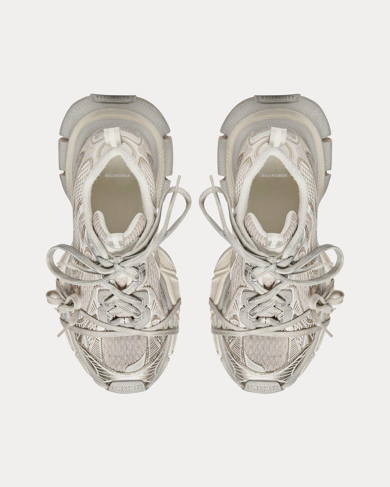 Balenciaga 3XL Mesh & Polyurethane Beige Low Top Sneakers - 2