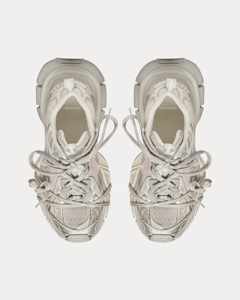 Balenciaga 3XL Mesh & Polyurethane Beige Low Top Sneakers - 2