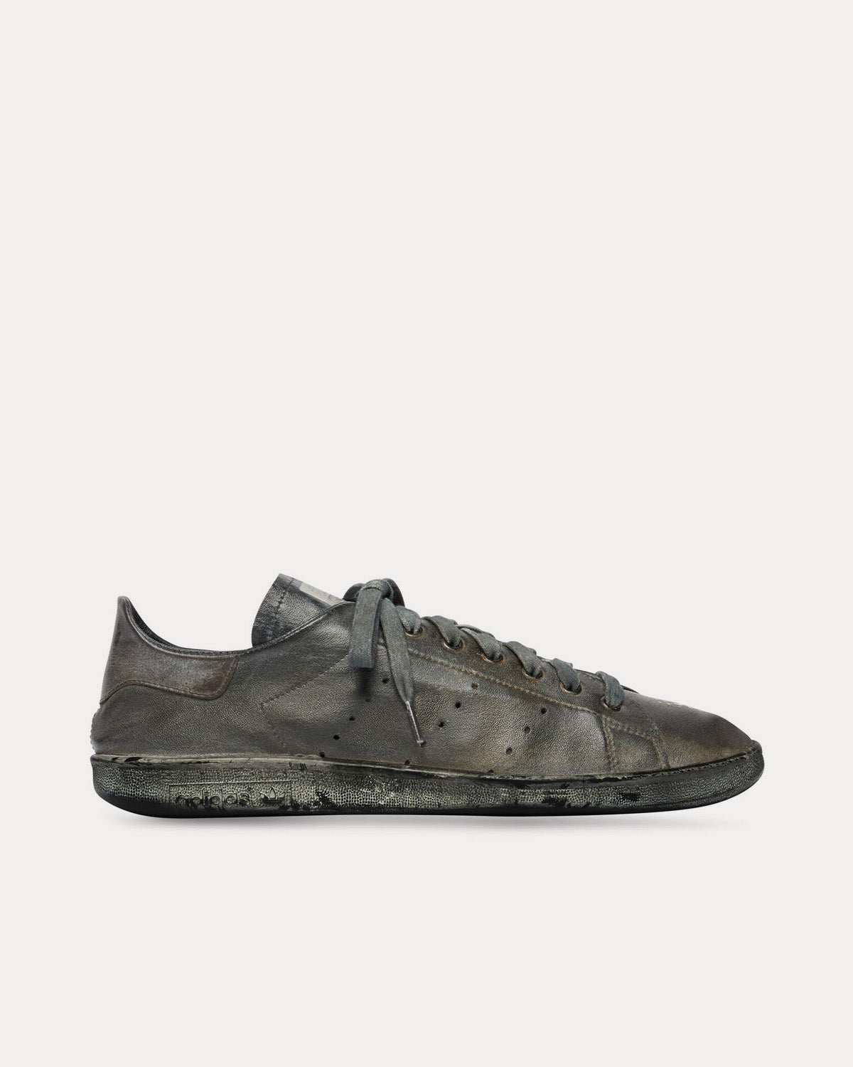 Balenciaga x Adidas Men's Stan Smith Worn-Out Black Low Top Sneakers