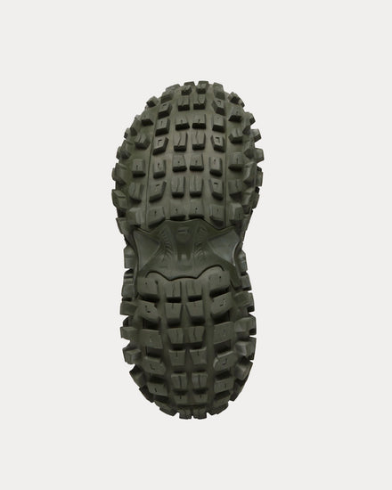 Balenciaga Bouncer Mesh & Nylon Dark Green Low Top Sneakers - 5