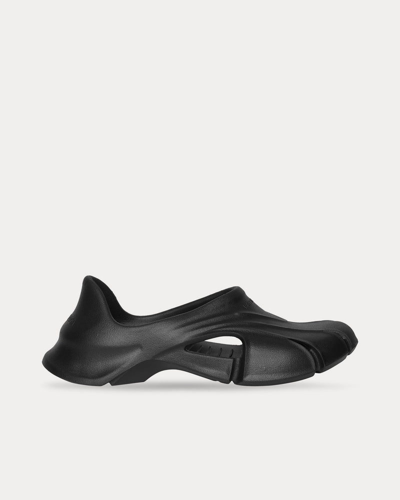 Balenciaga Mold Closed Rubber Black Slip Ons - 1
