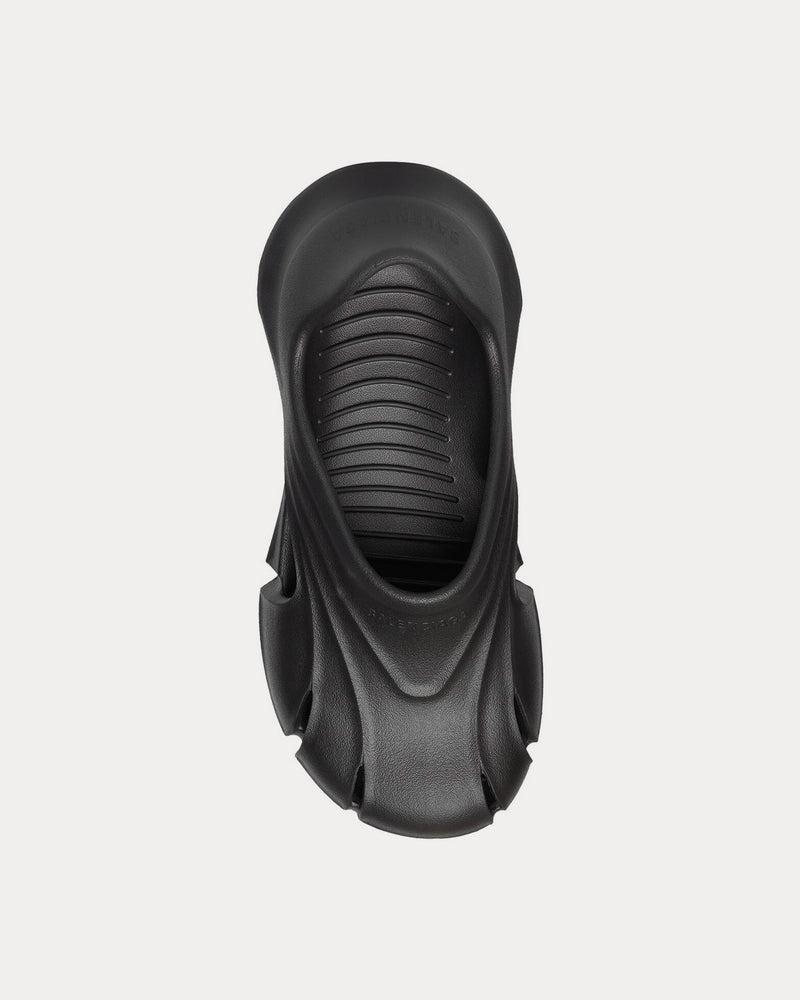 Balenciaga Mold Closed Rubber Black Slip Ons - 2