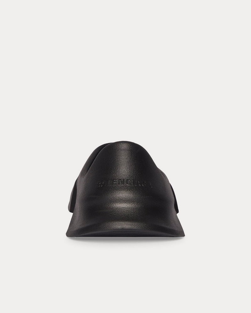 Balenciaga Mold Closed Rubber Black Slip Ons - 4