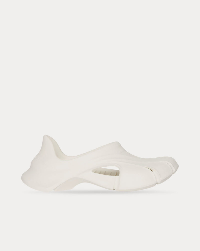 Balenciaga Mold Closed Rubber Off-White Slip Ons - 1