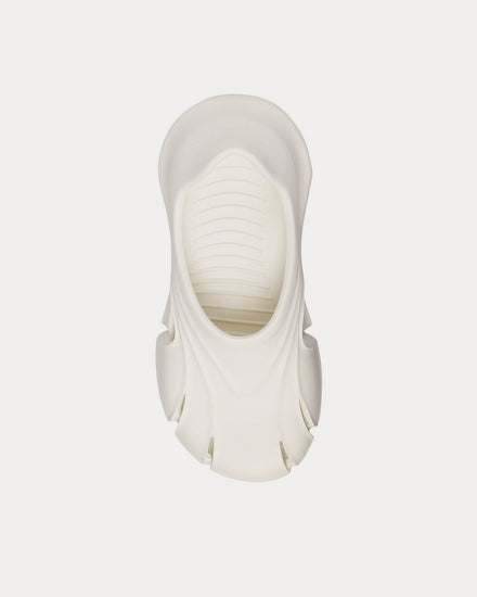 Balenciaga Mold Closed Rubber Off-White Slip Ons - 2