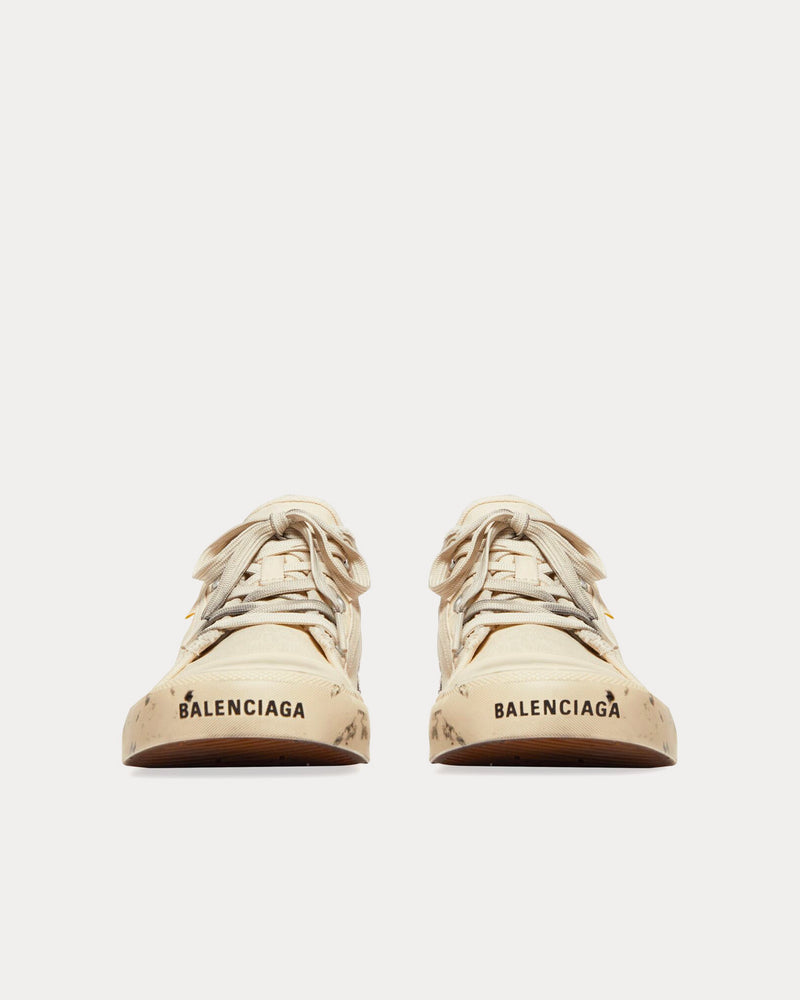 Balenciaga Paris Destroyed Cotton Graffiti White / Black Low Top Sneakers - 3
